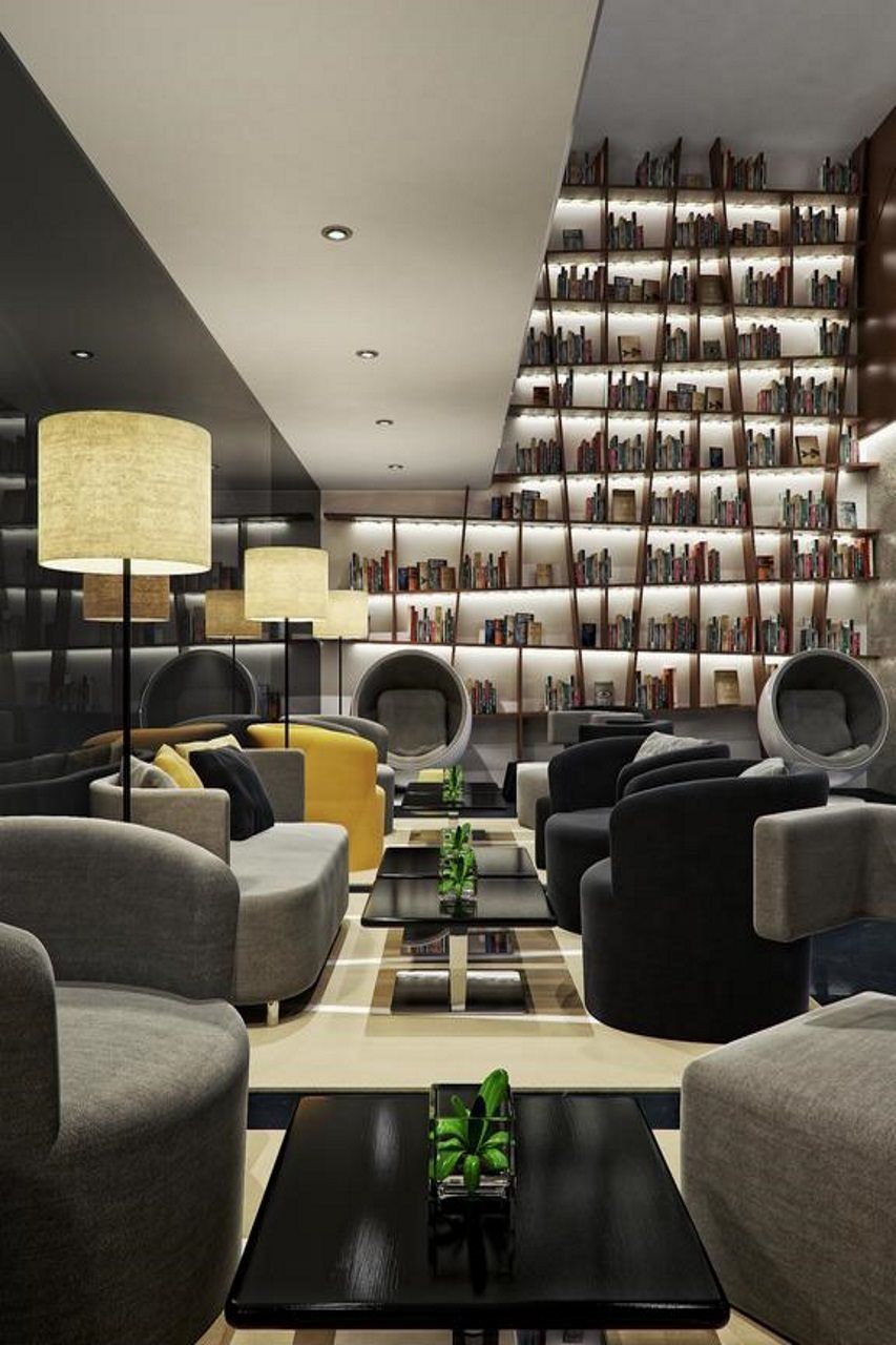 Tryp By Wyndham Dubai Hotel Ngoại thất bức ảnh Interior design of the library